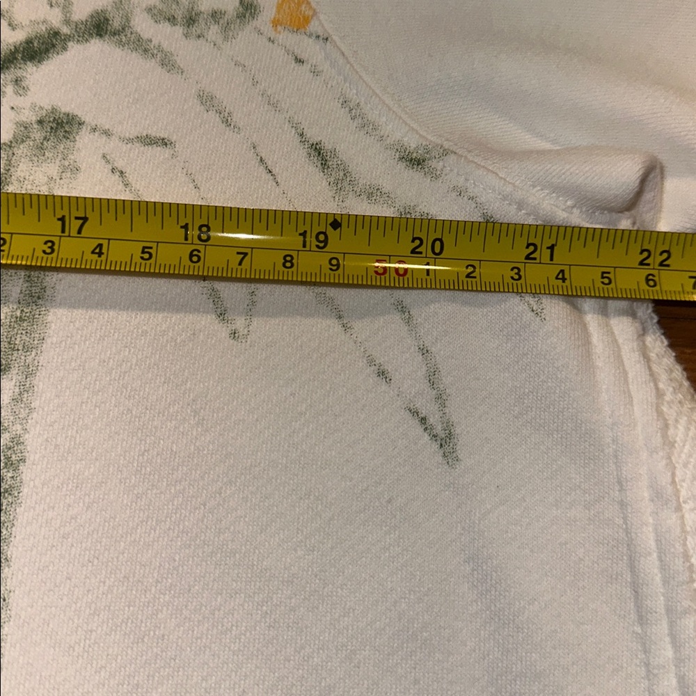 Free People Cream Floral Daisy Oversized Sweatshirt with Yellow and Green Print - Picture 10 of 14